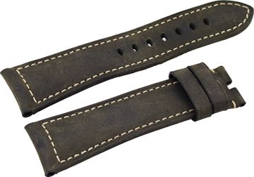 Panerai black leather band with white stitches. 25 (between lugs) x 20 (Buckle) mm.12 x 9.5mm Watch Band Collection