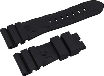 Panerai black rubber watch band 25mm (between lugs) x 23mm (casp) - 5 x 3 inches. Watch Band Collection