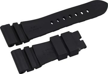 Panerai black rubber watch band 25mm (between lugs) x 23mm (casp) - 5 x 3 inches.