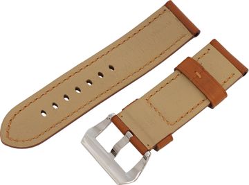 Panerai Light Brown Calfskin watch strap with original stainless steel tang buckle