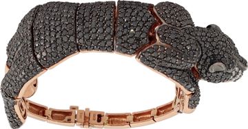 Panthere bracelet with black sapphires in 14k rose gold