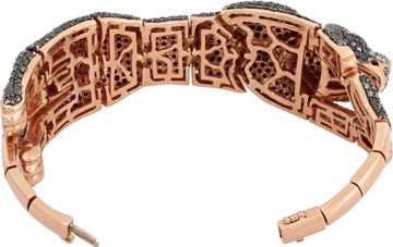 Panthere bracelet with black sapphires in 14k rose gold