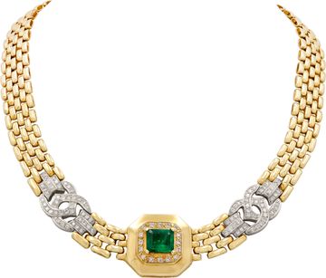 Panthère-style necklace in 18k yellow