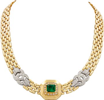 Panthère-style necklace in 18k yellow