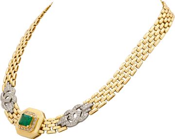 Panthère-style necklace in 18k yellow