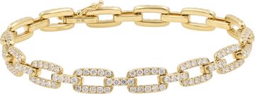 Paperclip link diamond bracelet in 18k yellow gold Paperclip link diamond bracelet in 18k yellow gold Bracelet Collection
