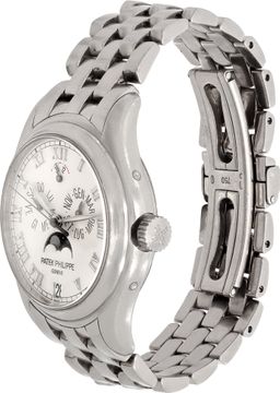 Patek Philippe Annual Calendar 5036g 18k White Gold Silver dial 37mm Automatic w