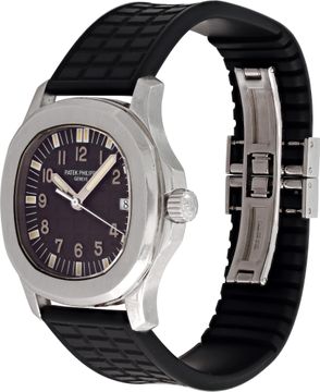Patek Philippe Aquanaut 5064 in Stainless Steel on a black rubber strap