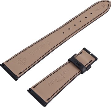 Patek Philippe Black alligator strap (21mm x 16mm)