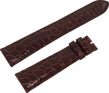 Patek Philippe brown shinny crocodile strap 20mm x 16mm