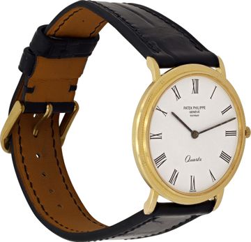 Patek Philippe Calatrava 3744 18k White dial mm Quartz watch