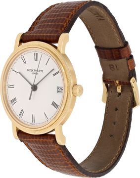 Patek Philippe Calatrava 3802/200 18k Yellow Gold White dial 33mm Automatic watc