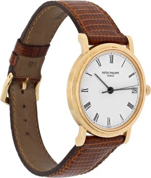 Patek Philippe Calatrava 3802/200 18k Yellow Gold White dial 33mm Automatic watc