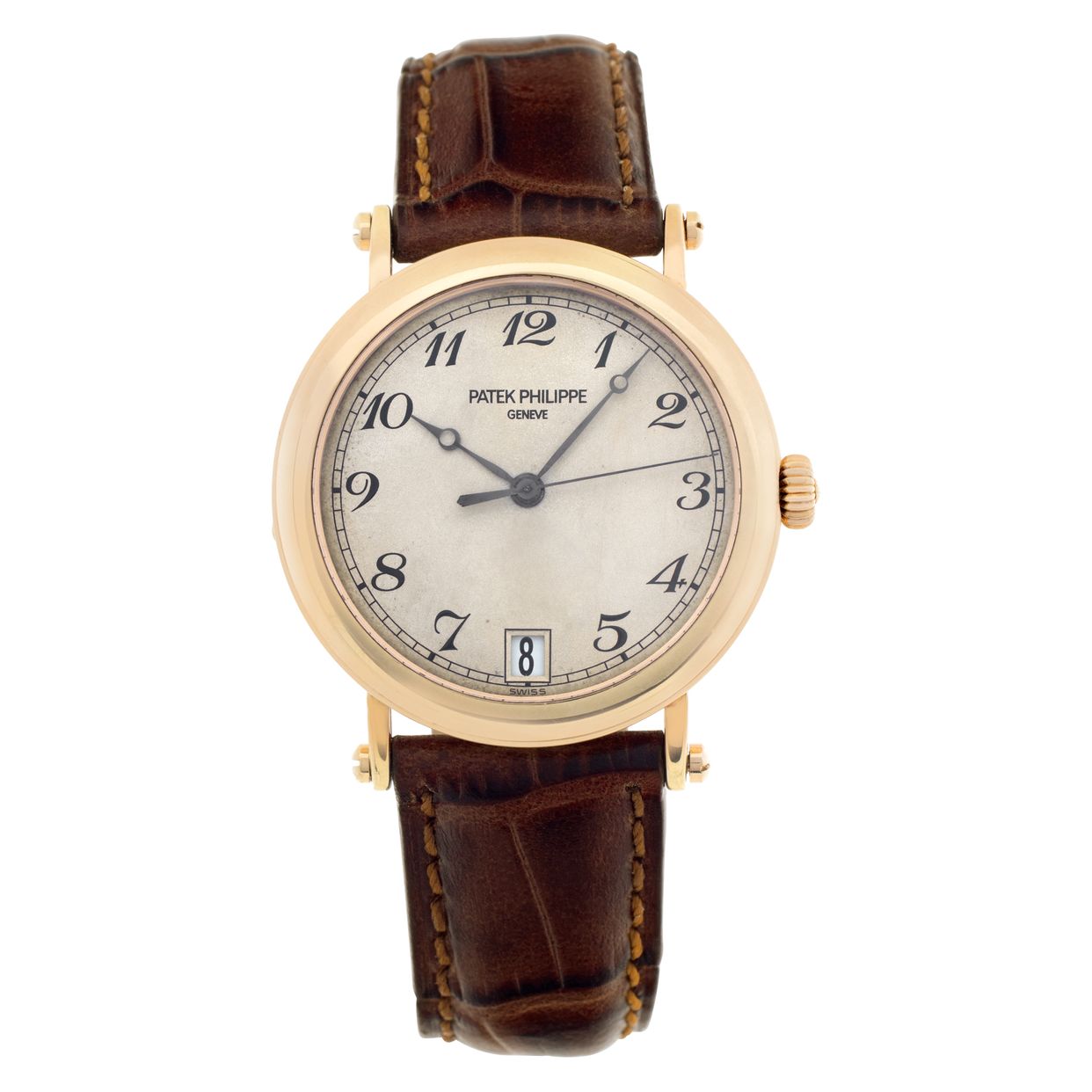 専用-PATEK PHILIPPE GENEVE 手巻き 金無垢 直径約50mm 究極の美18金無垢シャンパンゴールド…GUBELIN☆パテック