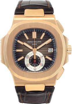 Patek Philippe Nautilus 5980r-001 18k rose gold 38.5mm auto watch