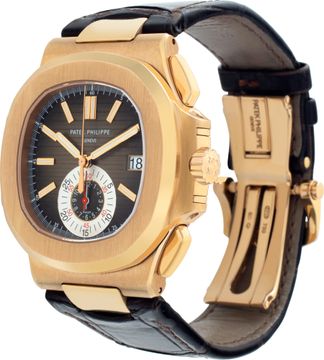 Patek Philippe Nautilus 5980r-001 18k rose gold 38.5mm auto watch