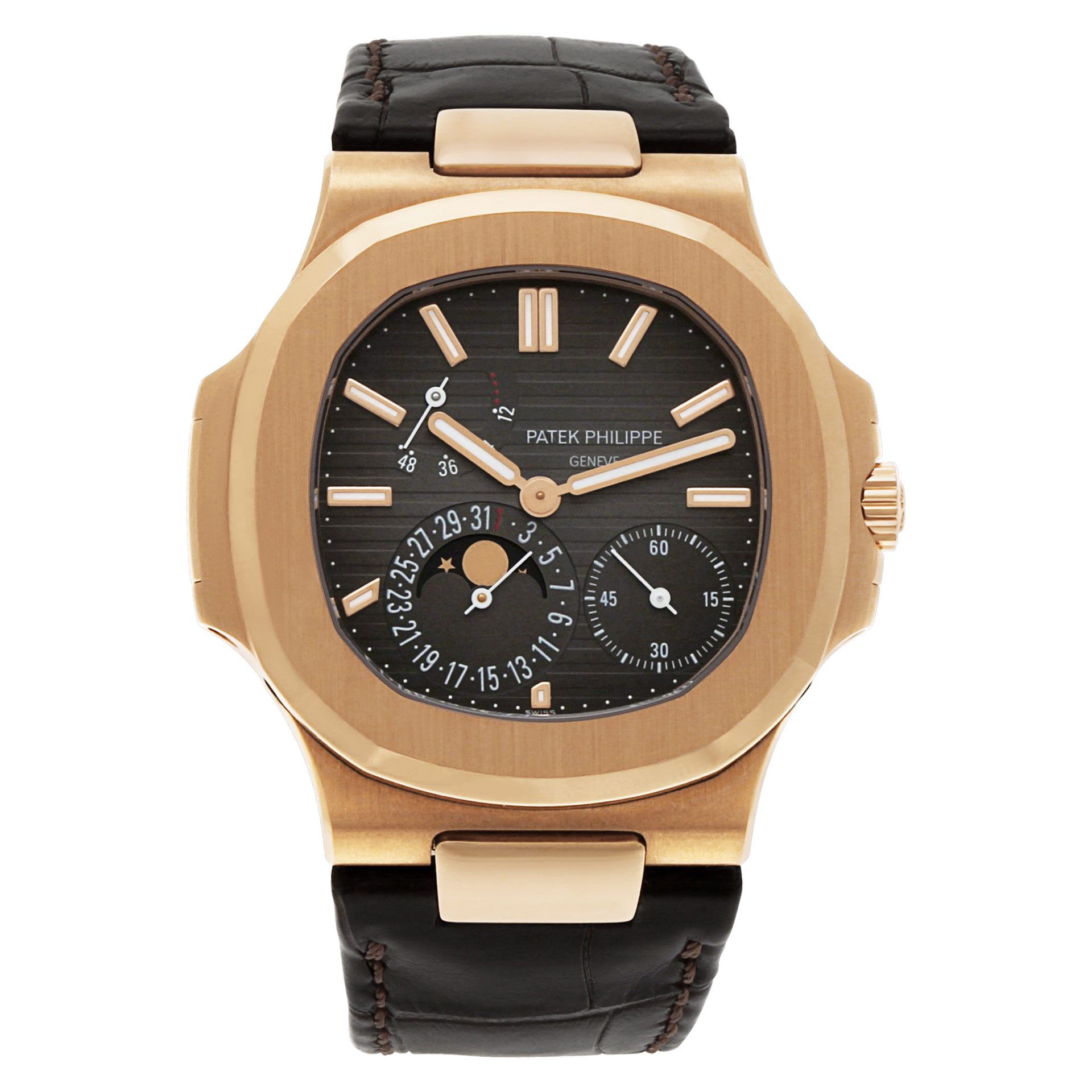 Pre-owned Patek Philippe Nautilus 5712R-001 18k rose gold