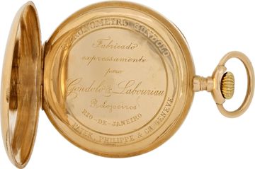 Patek Philippe pocket watch "Chronometro Gondolo" xxx 18k rose gold White dial 5