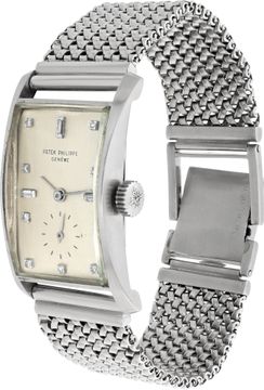 Patek Philippe Tegola "Hour Glass" 1593 Platinum Silver dial 41mm Manual watch