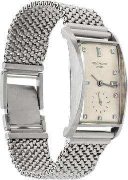 Patek Philippe Tegola "Hour Glass" 1593 Platinum Silver dial 41mm Manual watch