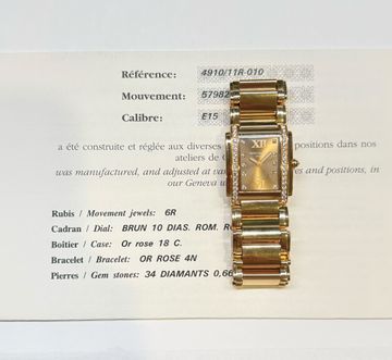 Patek Philippe Twenty~4 4910/11R-010 Rose Gold Brown dial 25x30mm Quartz