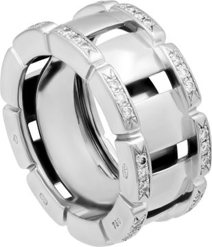 Patek Philippe Twenty 4 ring in 18k white gold with 0.47 carats in diamonds. Euro Size 56 (US size 7.5).