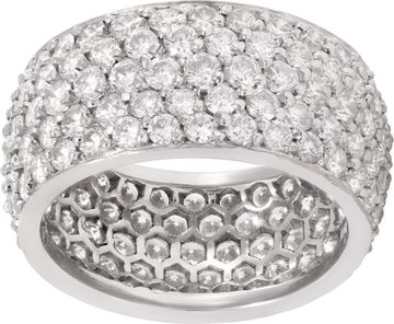 Pave Diamond eternity band in 18k white gold Ring Collection