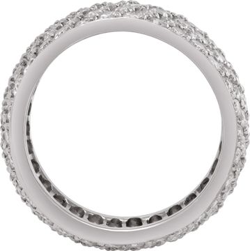 Pave Diamond eternity band in 18k white gold