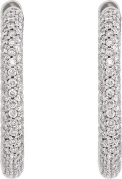 Minimal 18k white gold bracelet with diamonds S519804