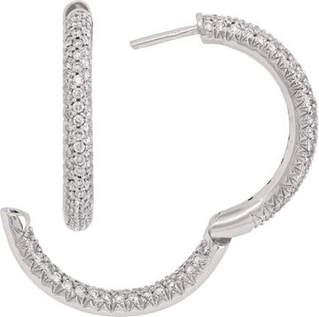 Minimal 18k white gold bracelet with diamonds S519804