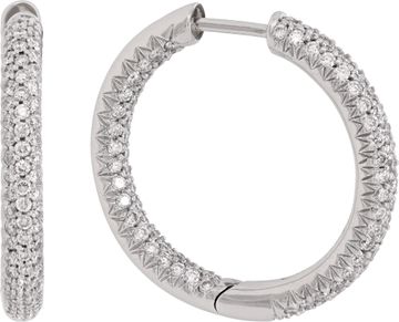 Minimal 18k white gold bracelet with diamonds S519804