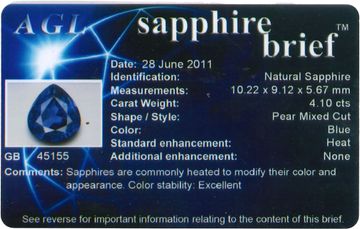 Pear Shape Sapphire and Diamond Ring in platinum with a geometric design