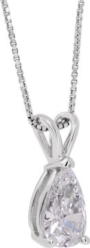 GIA certified Pear brilliant cut diamond 0.85 carat (E color, VS2 clarity) chain