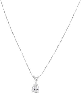 GIA certified Pear brilliant cut diamond 0.85 carat (E color, VS2 clarity) chain