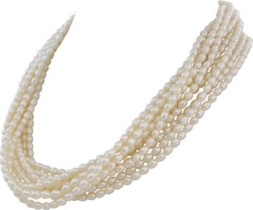 Pearl necklace with a 18k yellow gold calsp