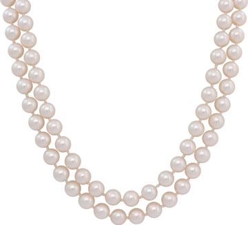 Pearl Opera Double-Strand Necklace with 14K Gold Clasp Necklace Collection