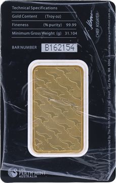 Perth Mint gold bar .9999 fine gold