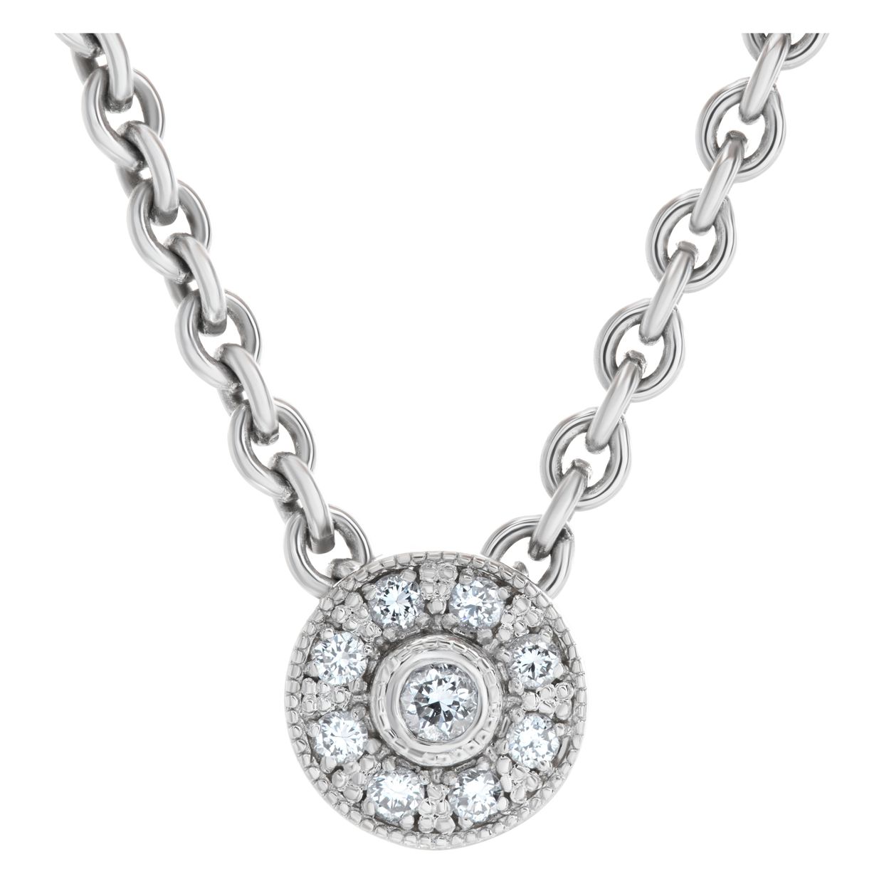 Philippe Charriol, 18k white gold diamond pendant from the