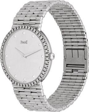 Piaget Dancer In 18k White Gold With Diamond Bezel And Dial
