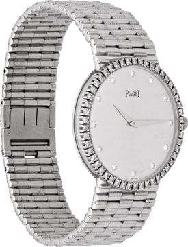 Piaget Dancer In 18k White Gold With Diamond Bezel And Dial