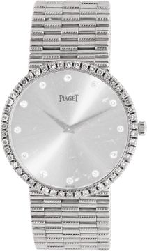 Piaget Dancer In 18k White Gold With Diamond Bezel And Dial Piaget Dancer 32mm 9066NG2 Mens Watch Collection