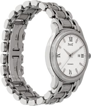 Piaget Polo 24001 M 501 D 18k White Gold White dial 33mm Automatic watc