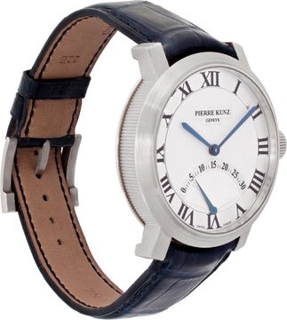 Pierre Kunz Retrograde PKA001SR 18k White Gold 41mm auto watch