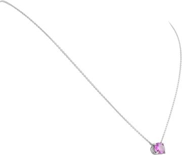 Pink-purple sapphire solitair pendant set in platinum. Sapp. approx. 2.00ct