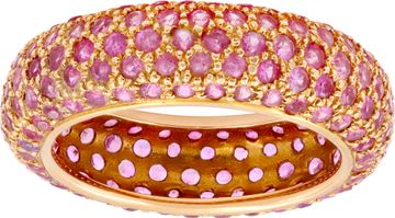 Pink sapphire Eternity band mounted in 18k rose gold Ring Collection