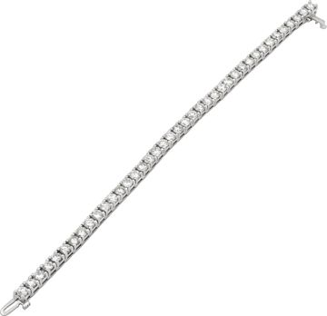 Platinum diamond bracelet with 9 carats in G-H color, VS-SI clarity diamonds