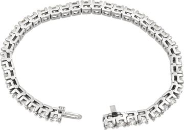 Platinum diamond bracelet with 9 carats in G-H color, VS-SI clarity diamonds
