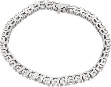 Platinum diamond bracelet with 9 carats in G-H color, VS-SI clarity diamonds