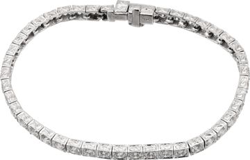 Platinum diamond bracelet with approx. 3 carats in diamonds
