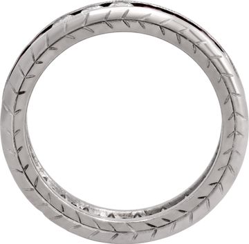 Platinum eternity band with rubies and diamonds